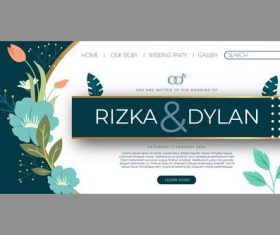 Art wedding posts vector