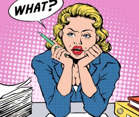 Ask pop art illustration vector