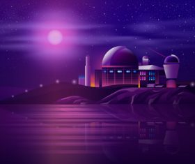 Astronomical station background vector