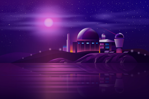 Astronomical station background vector