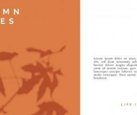 Autumnal tavel blogger social template vector