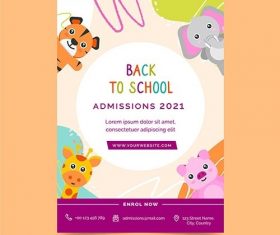 Back to school flyer template vector