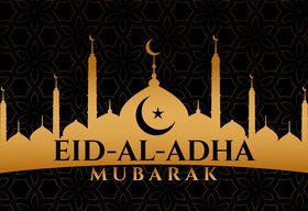 Banner card happy eid al adha vector
