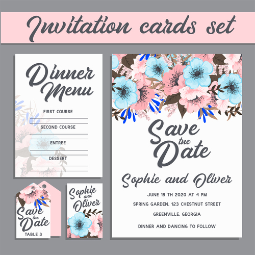 Beautiful invitation card vector