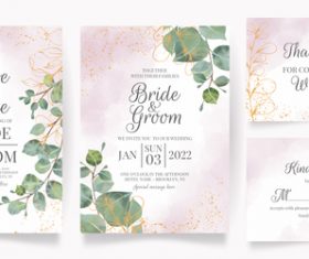 Beautiful wedding invitation card vector