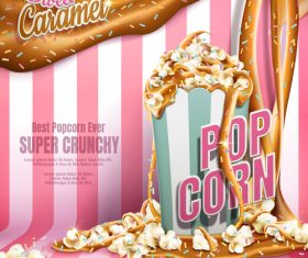 Best popcorn ever advertising vector