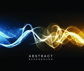 Bicolor wave abstract background vector