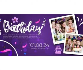 Birthday photo vector