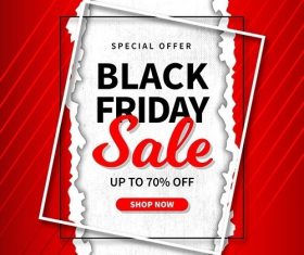Black Friday Sale Paper Style vector