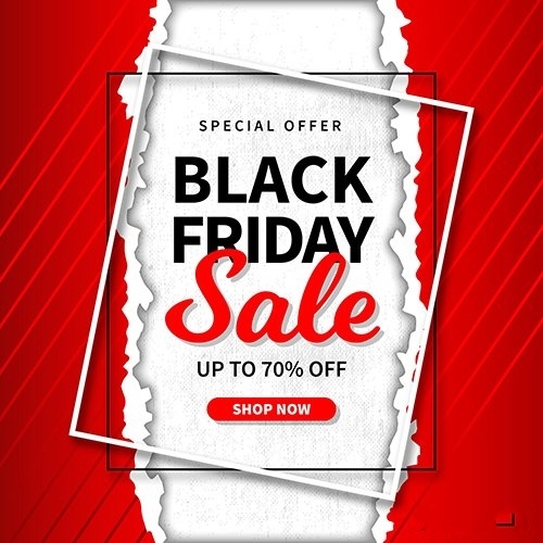 Black Friday Sale Paper Style vector