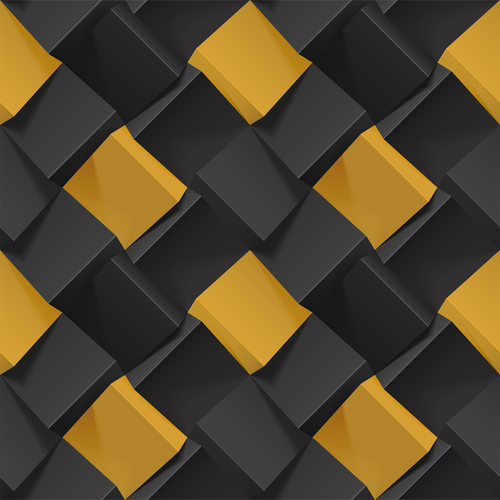 Black and yellow squares abstract background vector