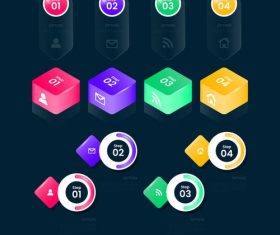 Black background colorful graphics business chart options options vector