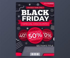 Black friday flyer design vector