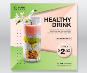 Blended smoothie cover vector