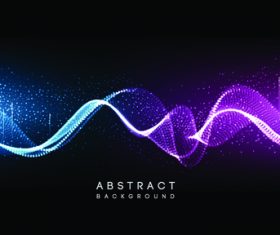 Blue and purple abstract wave background vector