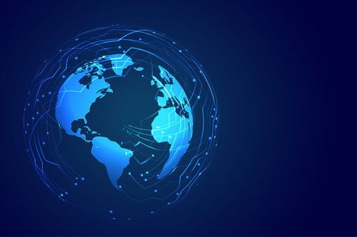 Blue earth background vector