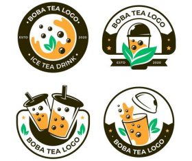 Boba tea logo vector