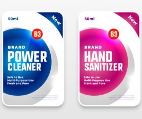 Brand power cleaner label vector