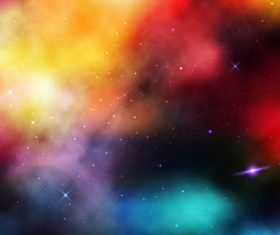 Bright galaxy background vector
