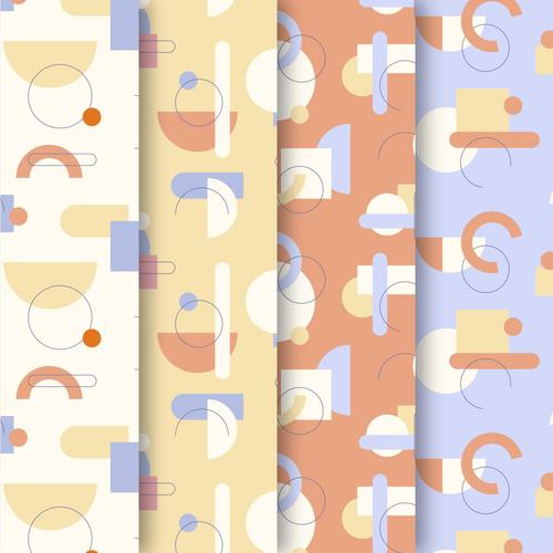 Bright memphis pattern vector background