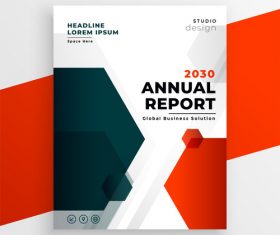 Business brochure cover vector material