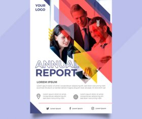 Business financial consulting brochure template vector