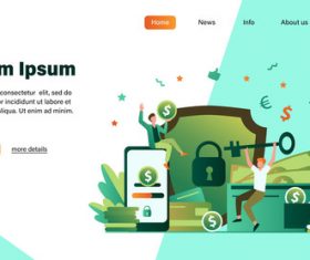 Business flat illustration design landing page vector