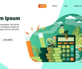 Business investment illustration design landing page vector