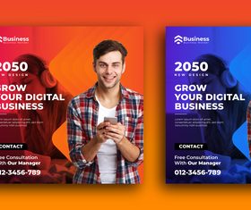 Business social networks media design vector