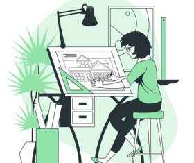 Cartography cartoon background vector