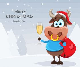Cheers merry christmas 2021 comic vector