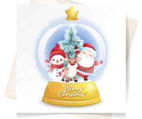 Christmas crystal ball vector