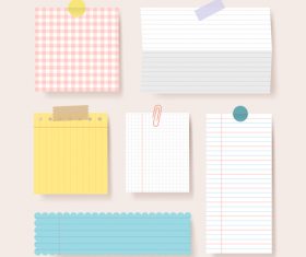 Clipping papers blank pages notebook vector