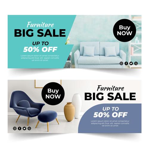 Cloth furniture sale vector