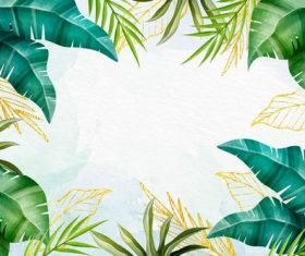Coconut leaf background vector