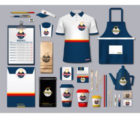 Coffee shop identity design vector