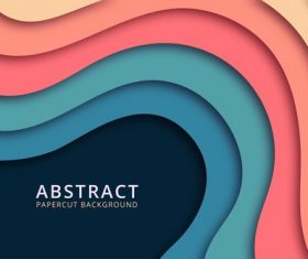 Colorful paper cut abstract background vector
