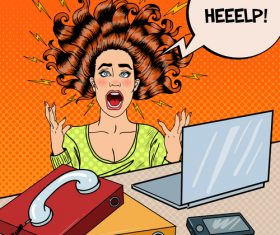 Comic pop art illustration vector