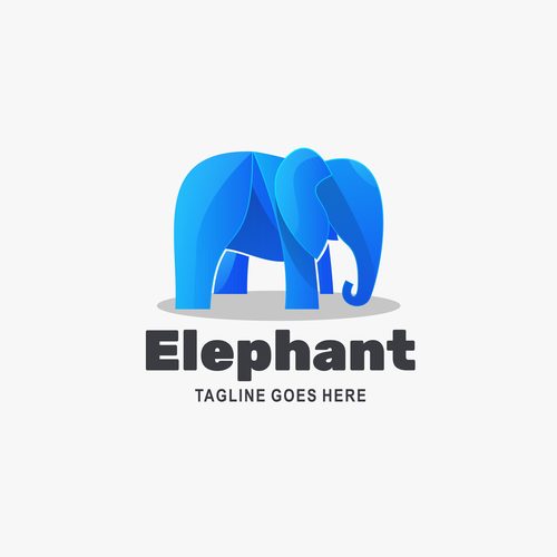 Company elephant logo vector