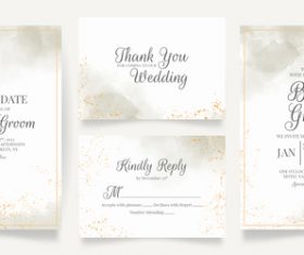 Concise wedding invitation vector