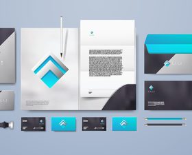 Corporate branding identity template vector