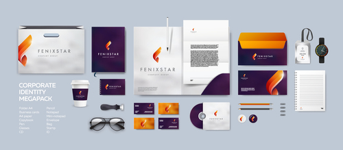 Creative corporate branding identity template vector