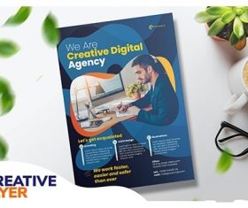 Creative studio flyer vector