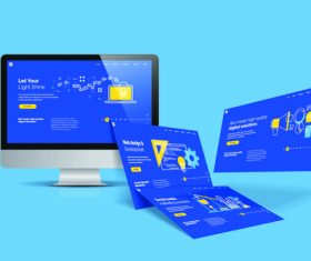 Creative workspace concept vector