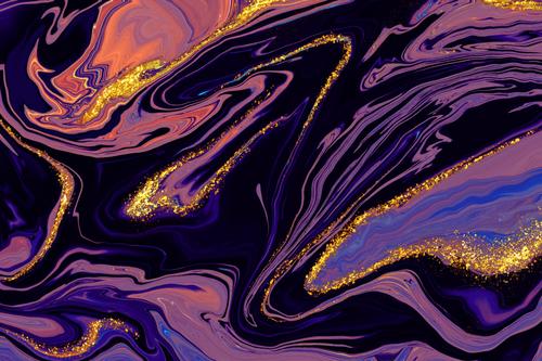 Dark abstract background with golden foil vector