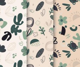 Dark leaves abstract seamless pattern vector