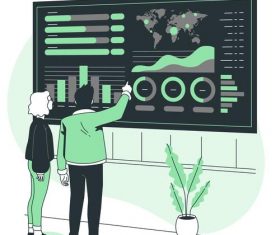 Data query cartoon background vector