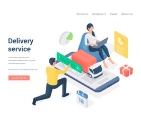 Delivery service illustration vector