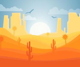 Desert landscape vector