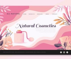 Design cosmetics landing page vector
